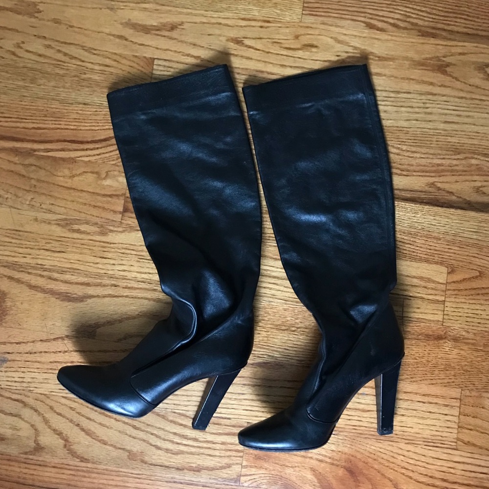 Jimmy Choo Black Knee-High Leather Boots